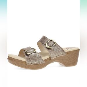 Naot Bronze Buckle Strap Sandals